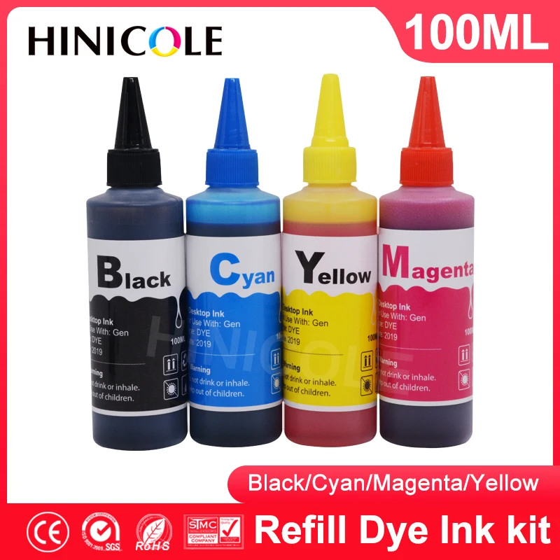 Hinicole Ciss Dye Ink Refill Kit For Canon PG510 CL511 PG 540 545 445 440 CL 541 546 446 441 XL Printer Inkjet Cartridge Tank