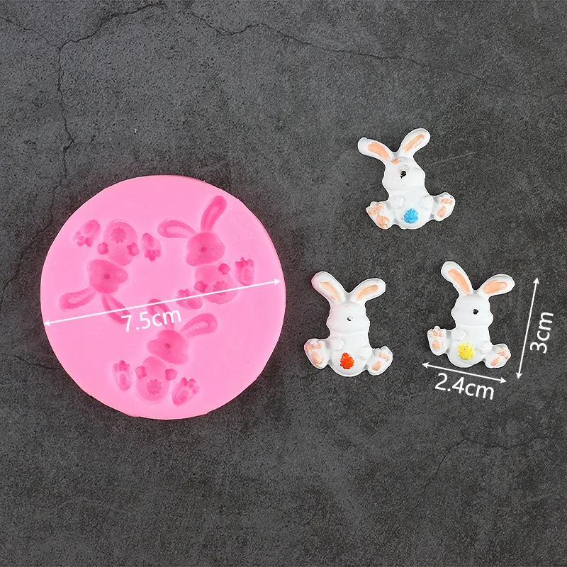 3D wielkanoc królik zwierząt żywicy silikonowe formy DIY Bunny Cupcake kremówka formy do dekorowania ciast narzędzia czekoladowe ciastko formy do