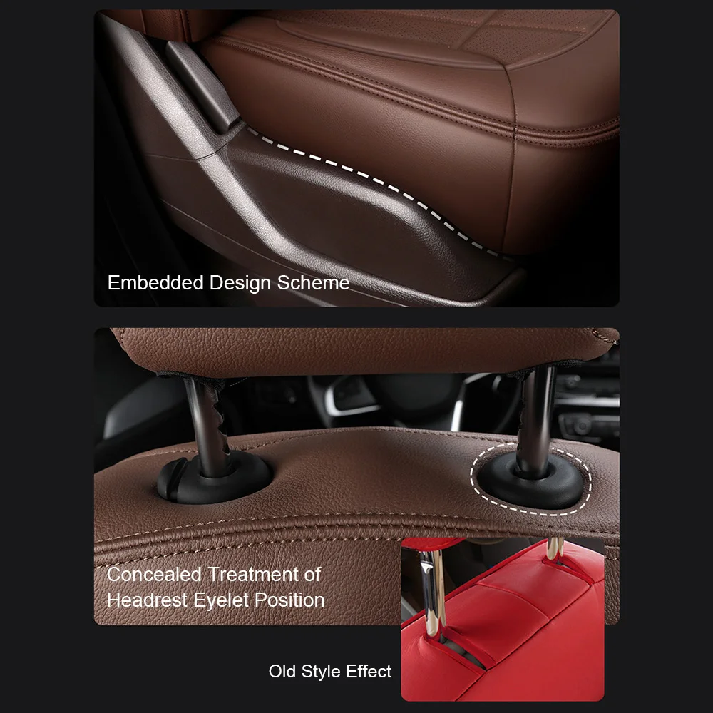 Für Tesla Model S 2015 2016 2017 2018 2019 2020 2021 2022 2023 Maßgefertigte PU-Leder Autositzbezüge Set Schutz Zubehör – Detail 8