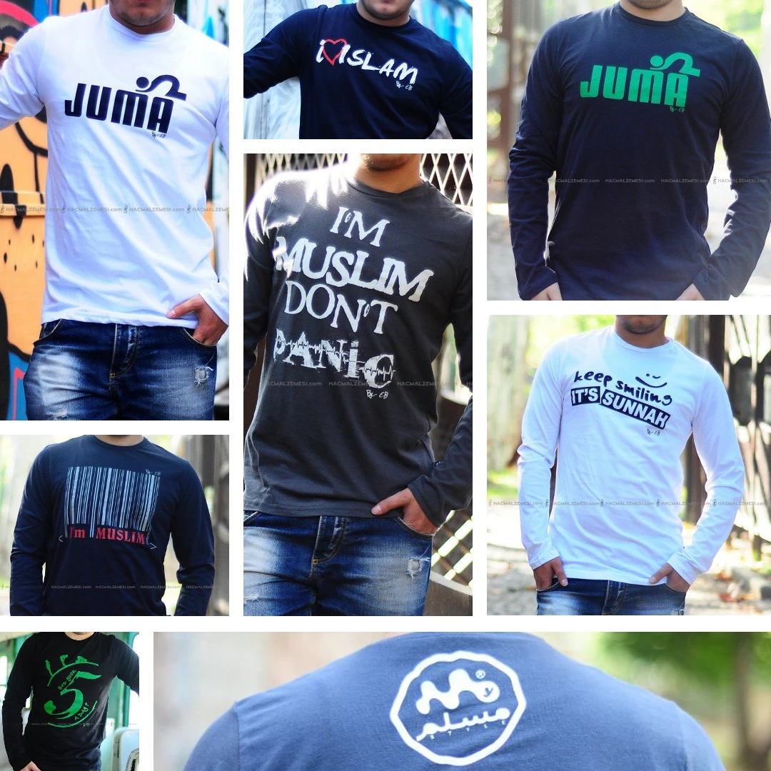 

Muslim Islamic T-Shirt Logo Design Juma Sportswear Comfortable Combed Cotton Slim Fit