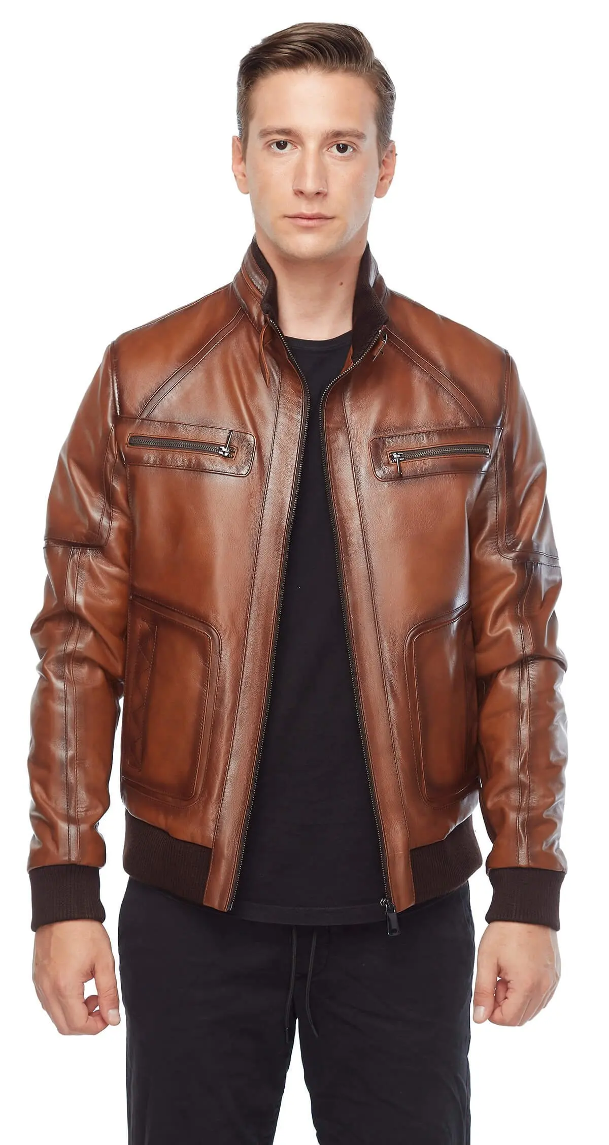 Feni Taba Tranh Phối Da Orjinal Da Cừu Thu Đông 2022 Biker Slim Size Lớn VintageTürkiye