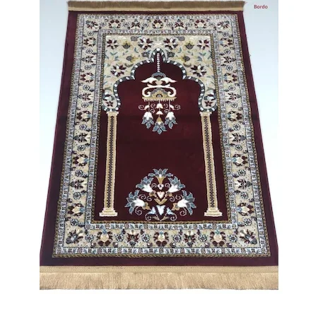 High Quality Woven Outsize Size Carpet Prayer Rug Burgundy-Mink-Turquoise