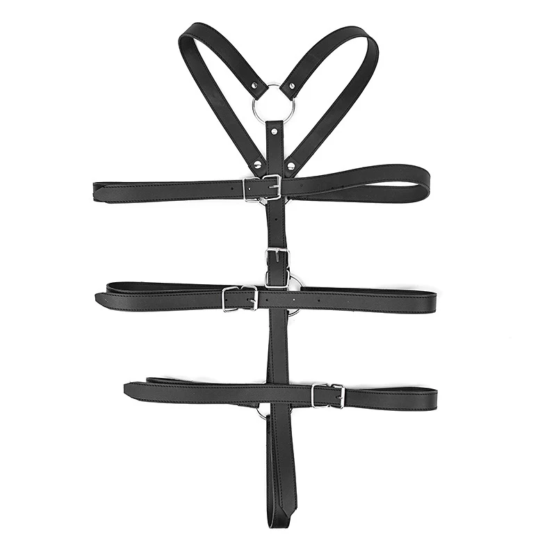 SM adult sex products SM bondage clothing leather backhand handcuffs couple training sex toys image 6