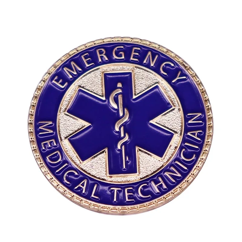 Emergency Medical Technician Star of Life badge Brooch