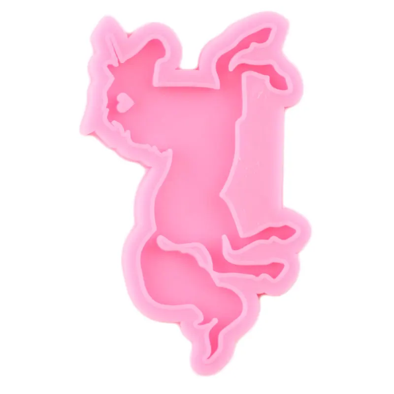 Shiny Unicorn Silicone Molds DIY Truck Key Ring Horse Epoxy Resin Mold Pendant Jewelry Making Craft Custom Keychain