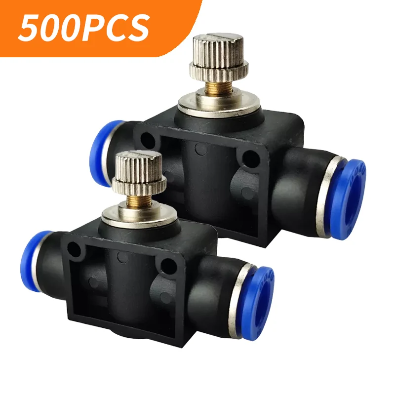 

500PCS Pneumatic Fitting LSA4 LSA6 LSA8 LSA10 LSA12mm Fast connection Air Speed Pressure Regulating Throttle Valve