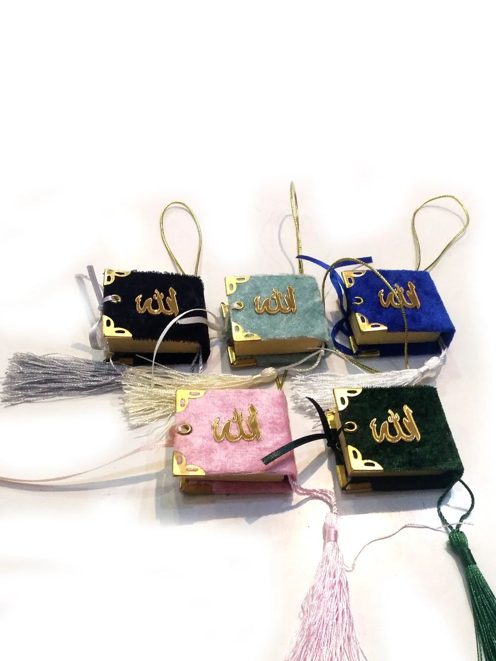 Mini Quran Islamic Gift 5-10-20-50 Pcs Lot Package Favors Eid Mubarak Economic Umrah Hajj Mawlid Rearview Mirror Ornament Arabic