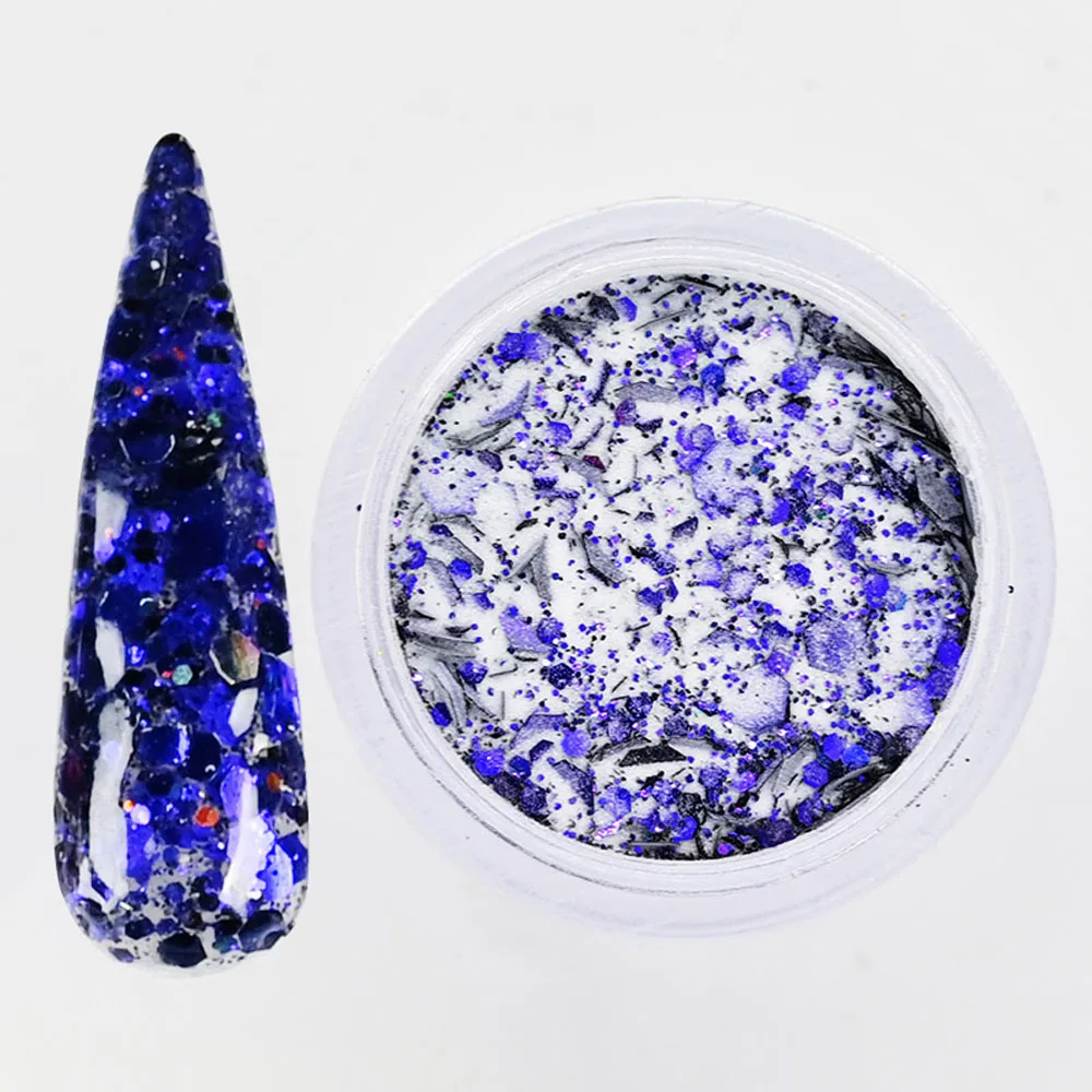 8g/Flasche Chameleon Glitter Flakes Pulver Nail art Polnischen Pigment Tauch Extention Carving Pailletten Staub Acryl Pulver Tc #037