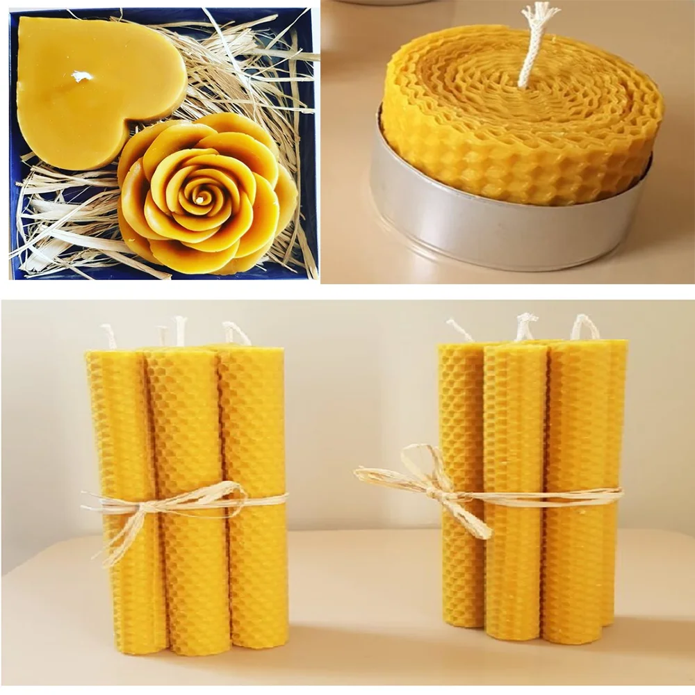 

Handmade Honey Candle Candle 13 Pieces Aroma Therapy Candlestick Romantic Gift Dogal Bee Anti Stress Home Decoration Souvenir