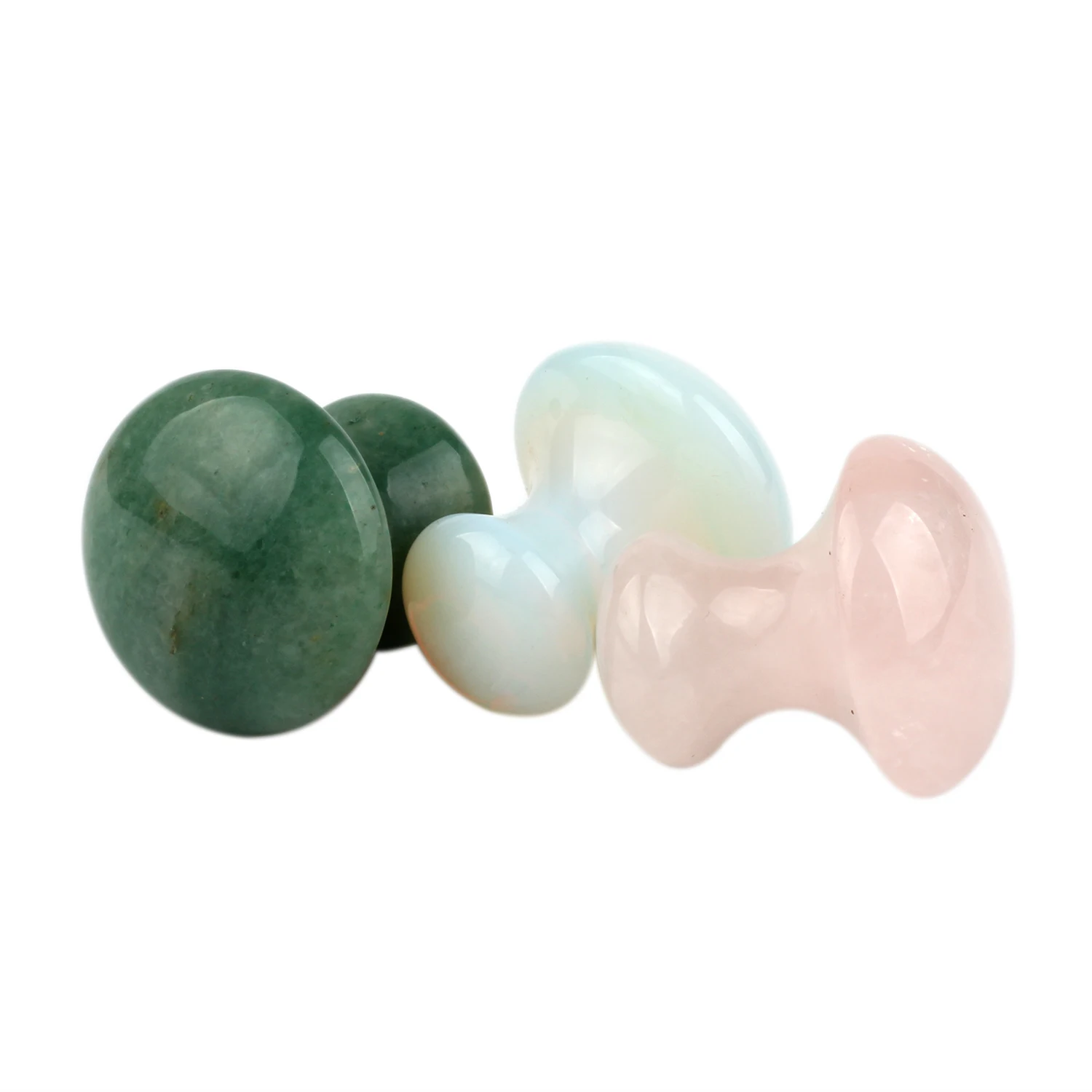 Pink quartz Green Aventurine Foot Massage Relaxation Natural Stone Mushroom Care Beauty Body Tool Chakra Healing Crystal Reiki