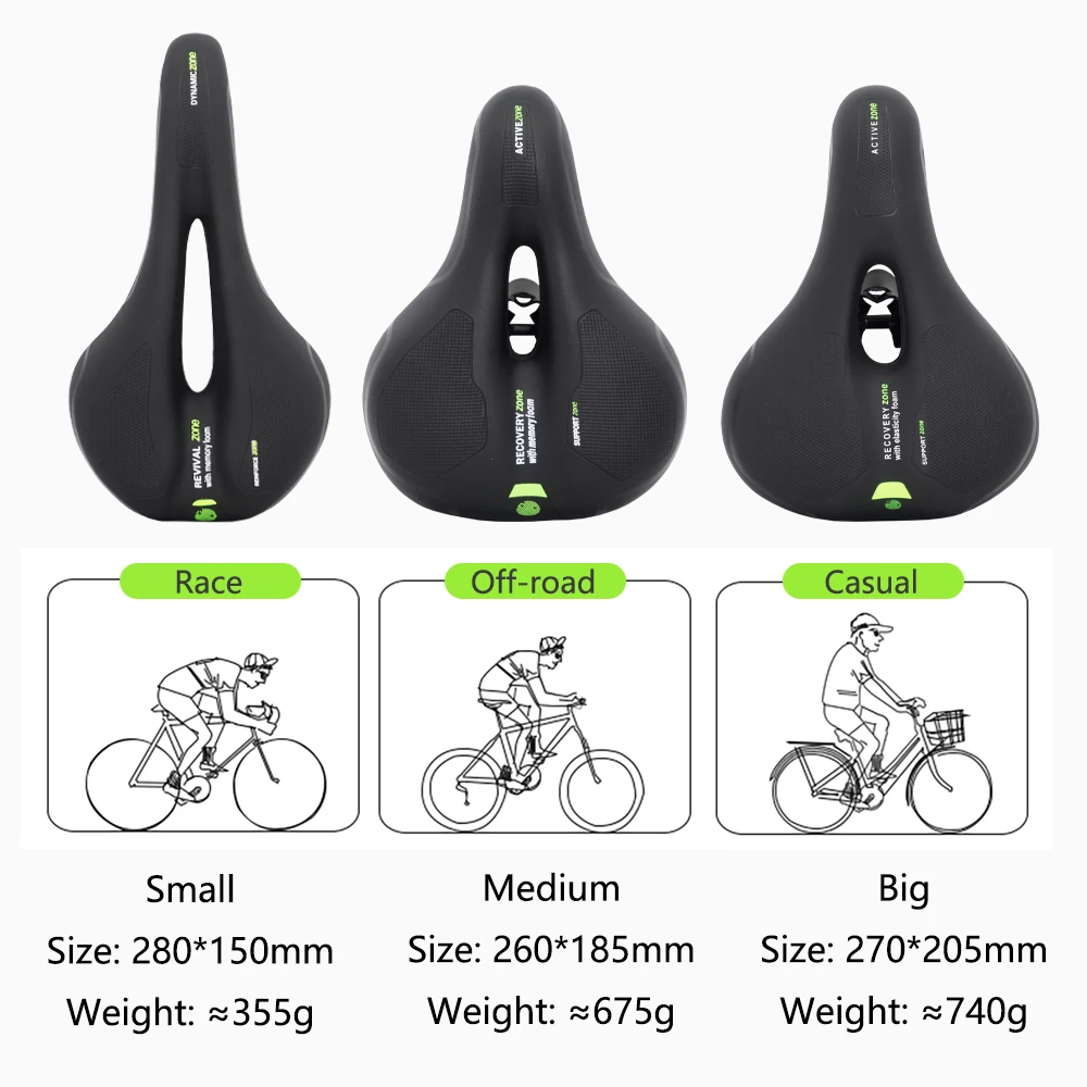 Bicycle Saddle Seat Men Women Thicken MTB Road Cycle Saddle Hollow Breathable Comfortable Soft Cycling bike Seat