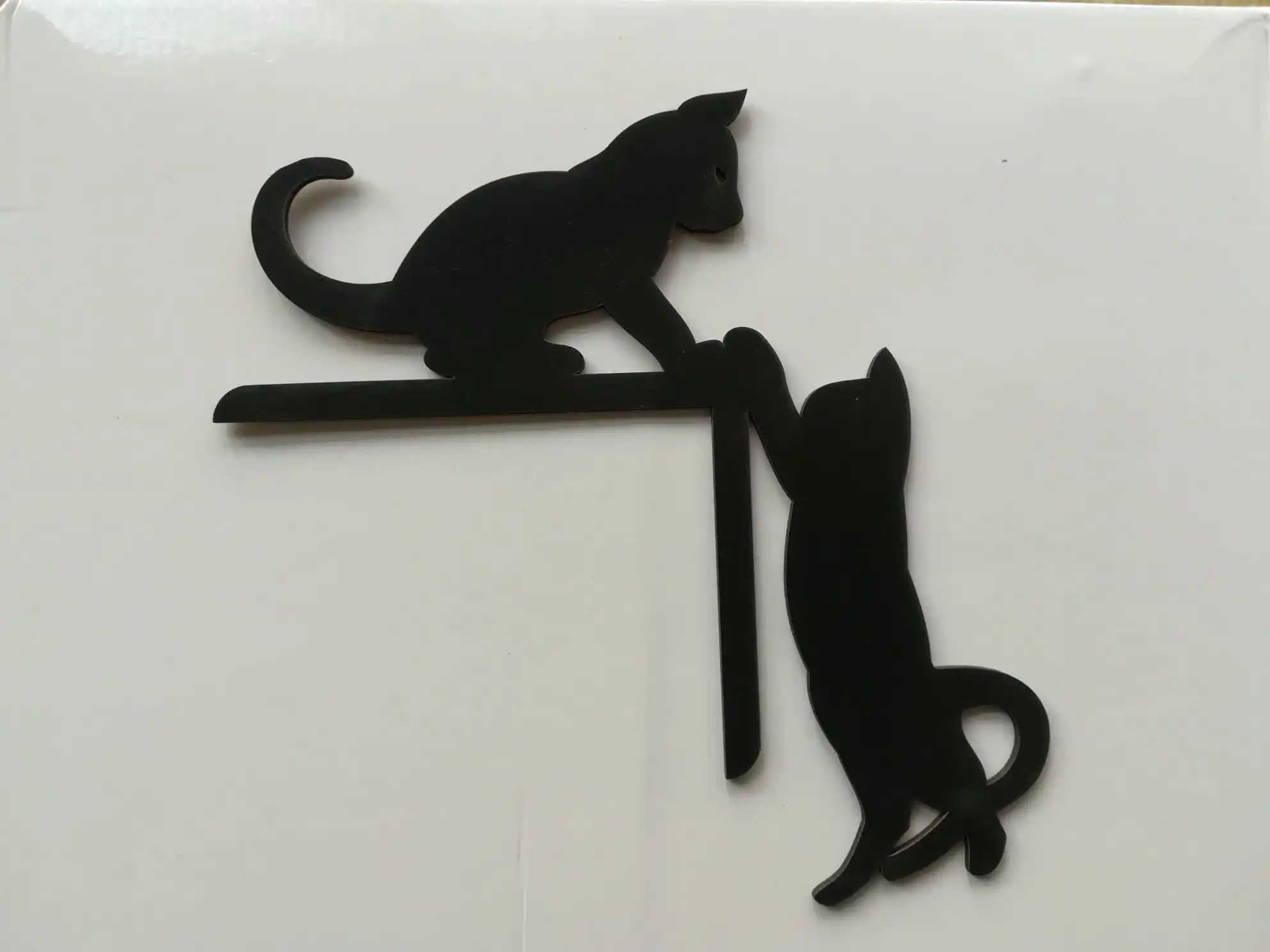 

Wood Wall Decor-3D Fun Cat Laser Cut New 3D Wooden Art 22x22 Cm Black Modern Door Right Side Stylish Decoration Inside Sticky Kidsroom, Living Room For Catlovers, Nice Gift Will Add Beauty To Your House