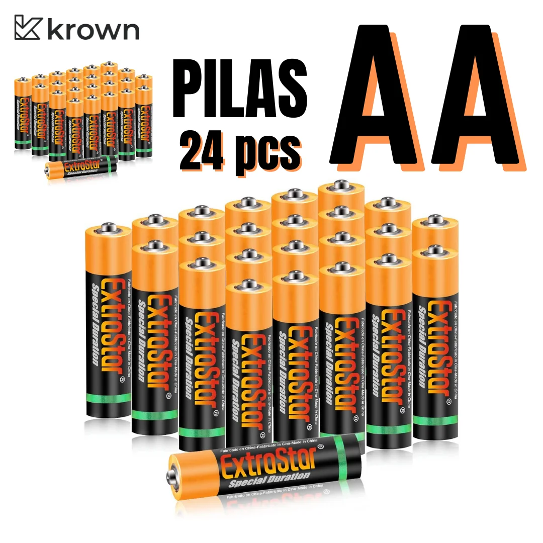 Extracting 1,5 Volt Alkaline Batteries, Performance Range, Pack of 24. Special battery life/0% Mercury for toys controls lanterns watches Ratone