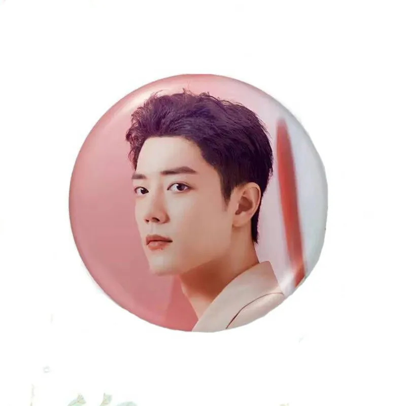 Xiao Zhan Cute Badge Star Figure Metal Brooch Men Women Lapel Pins Jewelry Costume Accessories Fans Collection