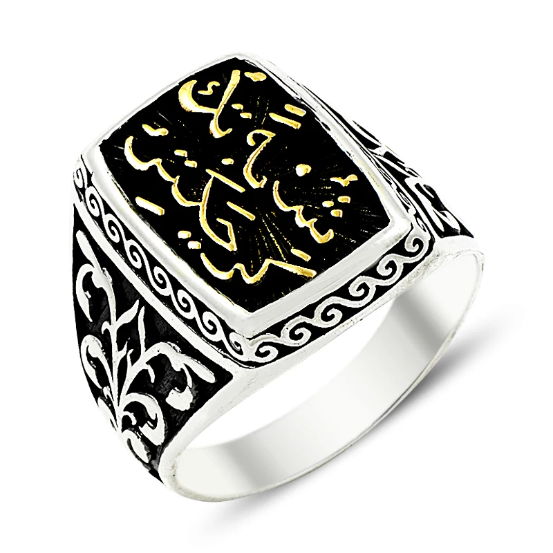 925 Silver Ottoman Kayi length and Resurrection Ertugrul Rings for Men