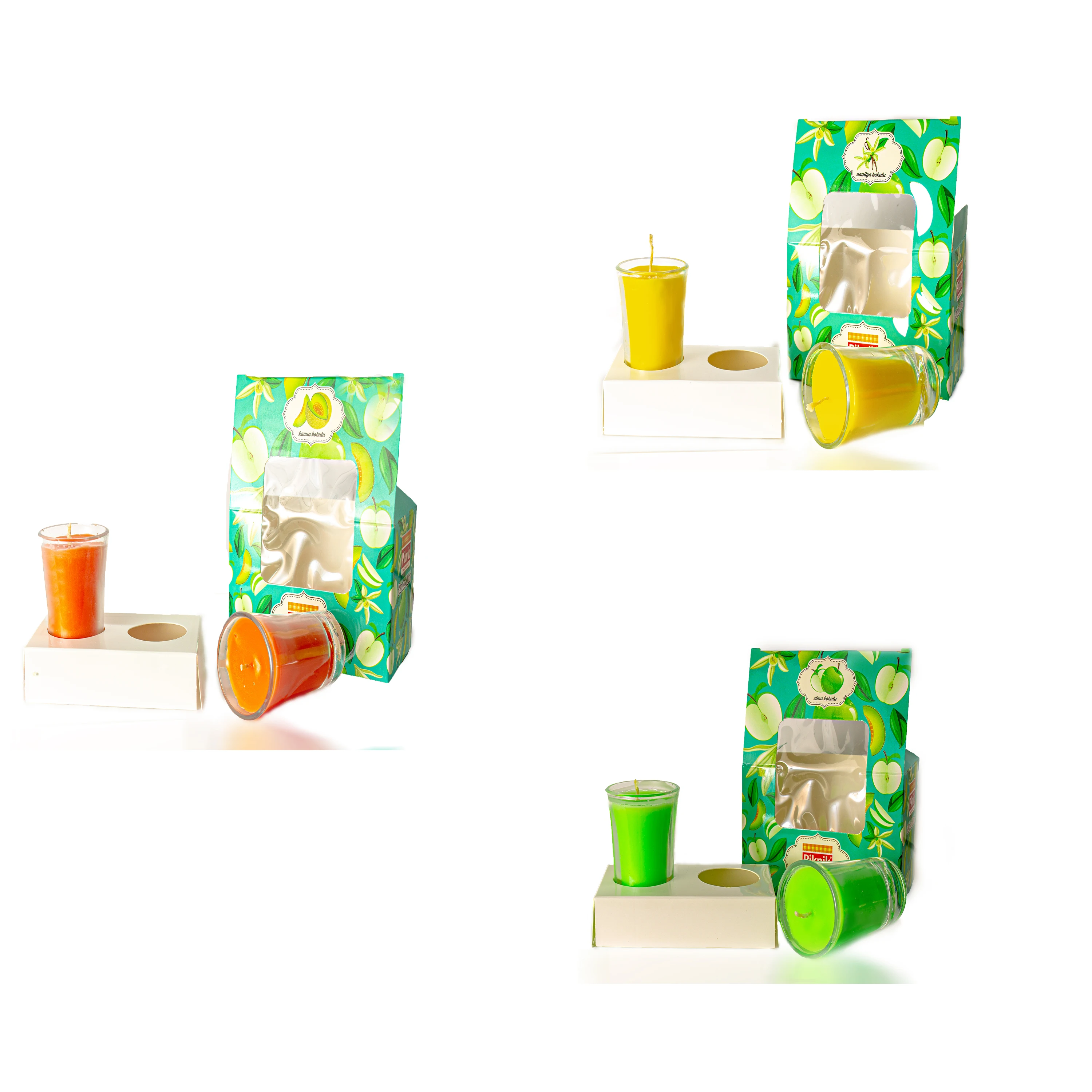 Anka Picnic Double Cup Candle Scented Apple Melon Vanilla