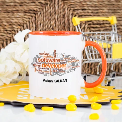 Customized Software Developer Mug Cup-Orange