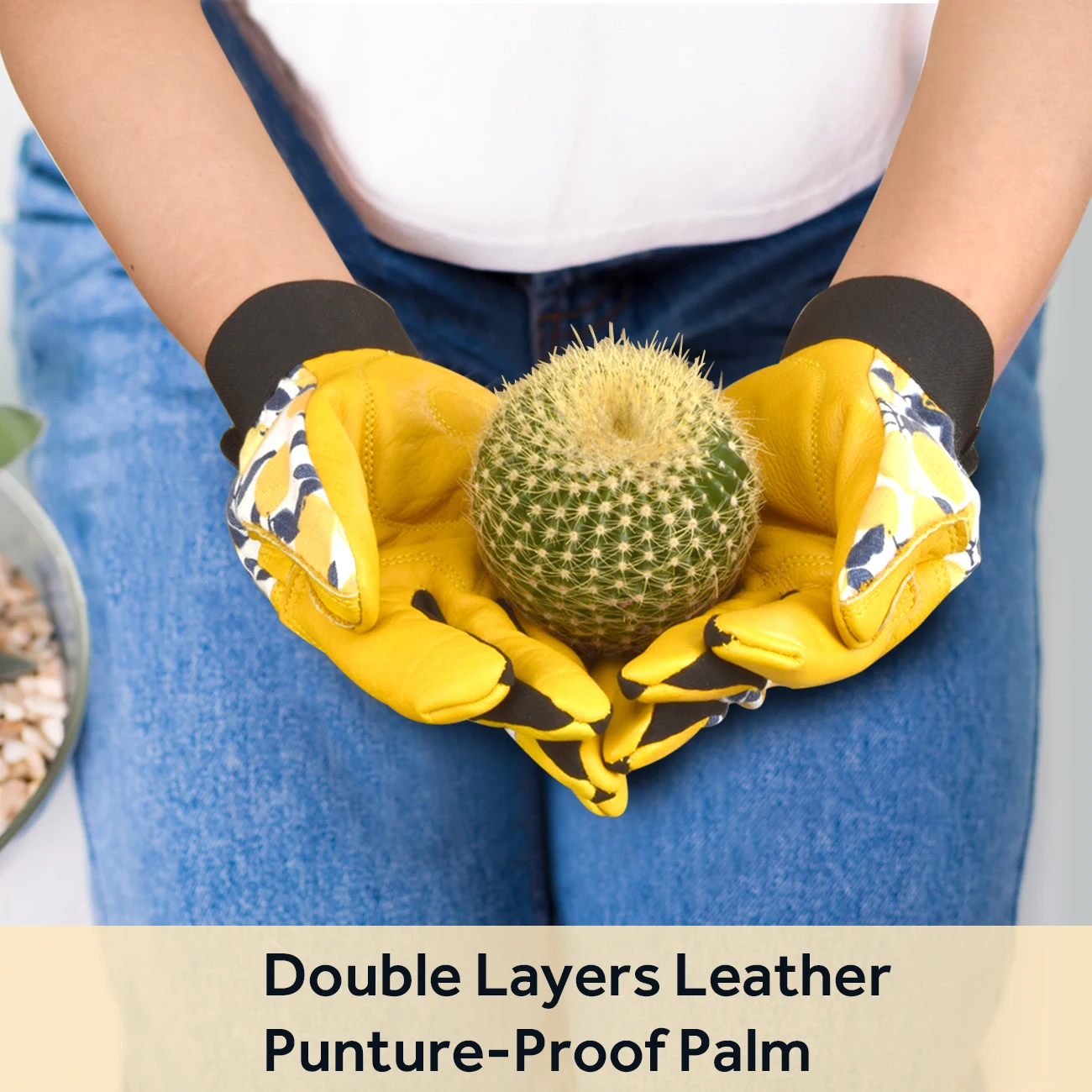 Garden Gloves for Women Cowhide Leather Cactus Gloves Gardening Digging Planting Thorn Proof Durable Work Glove Outdoor