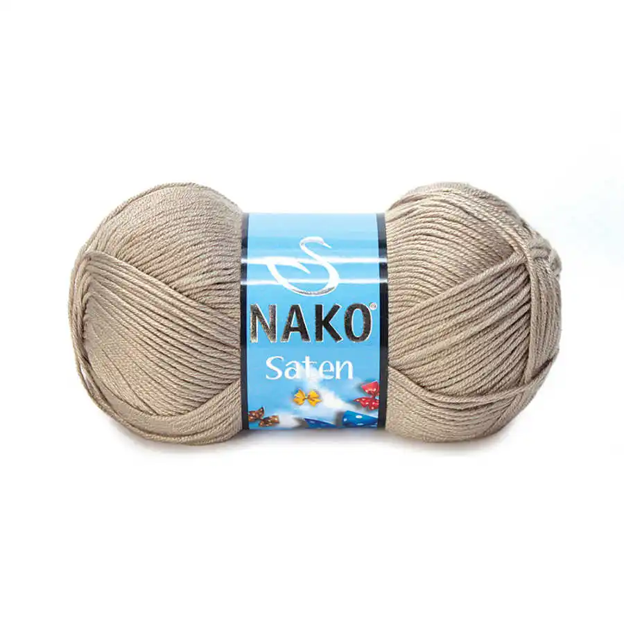 Premium Knitted Yarn - 29 Color Options 230 Meter (100gr) - Hand Knitting Ball - Nako Saten - Vest - Multicolor - Cardigan - Sweater - Hobby -