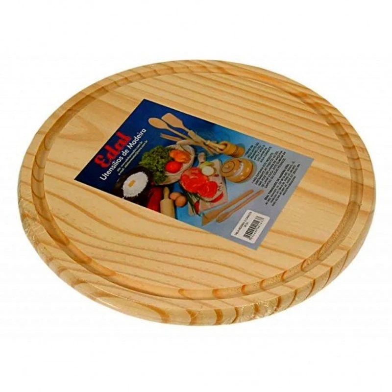 Round Wooden Board with Channel 28cm