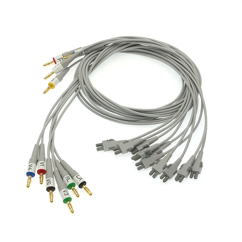 Совместим с GE -Marqutte Hellige EKG Leadwire 10Lead AHA Banana 4,0