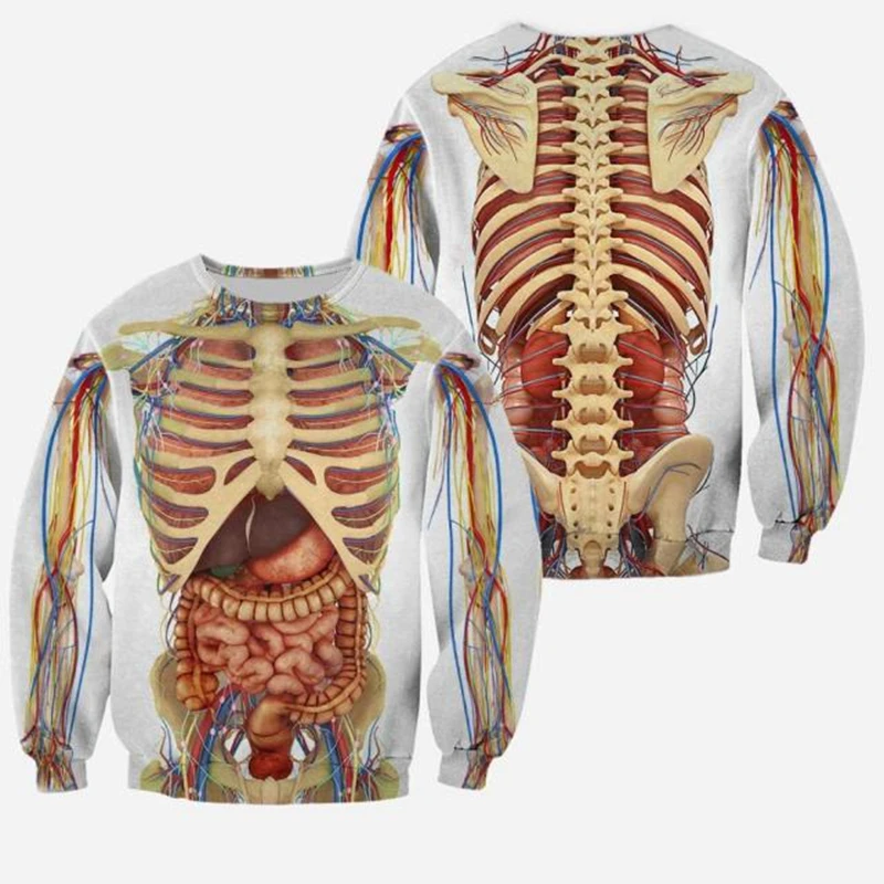 2022 Cosplay Human Body Organs 3D Print Jacket Men Women Casual Streetwear Sweatshirts Unisex Autumn Coat Boys Hoodies Clothes