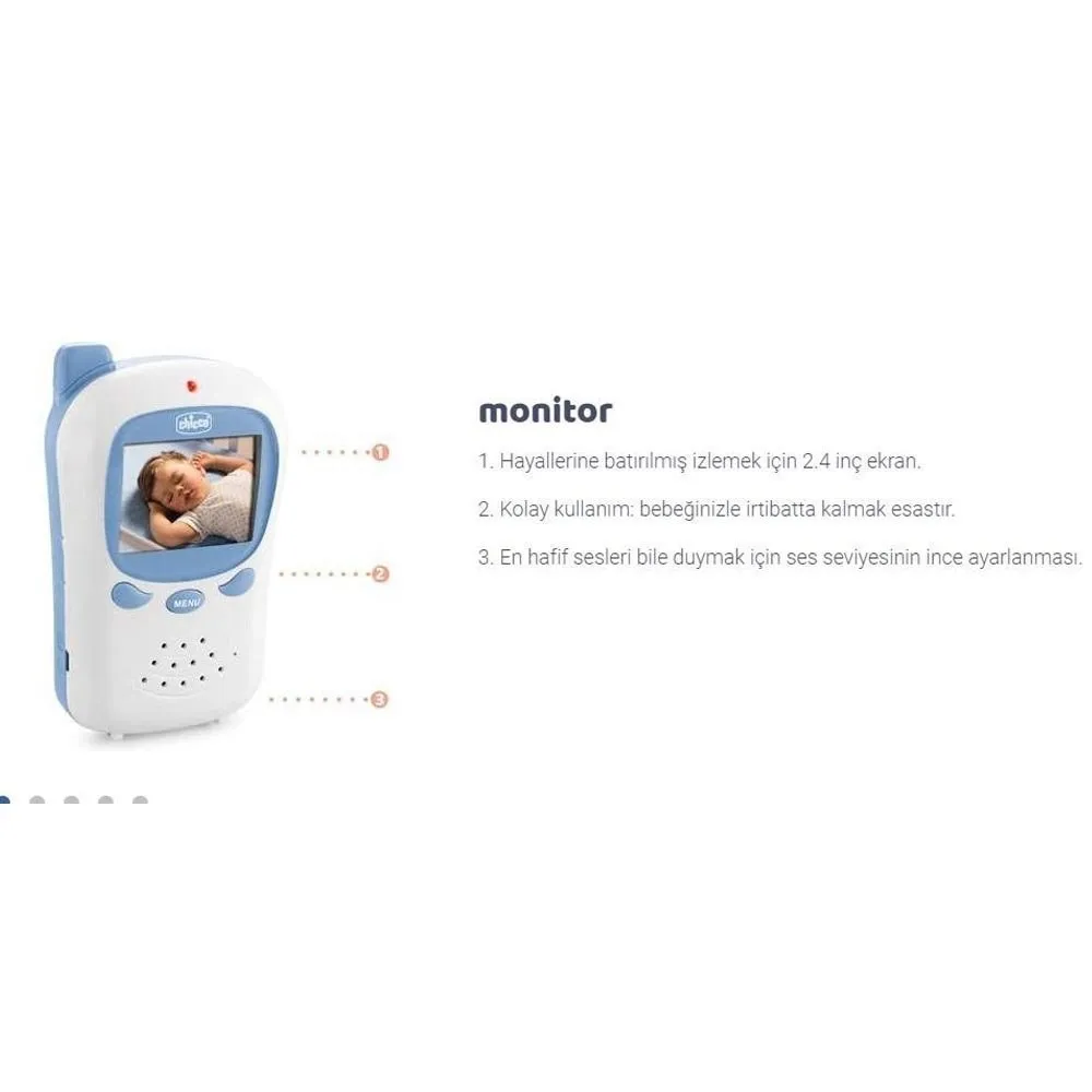 CHICCO-Babyphone vidéo sans fil, Wi-Fi, caméra IP, alarme qui pleure, vision nocturne, sécurité CCTV, nounou