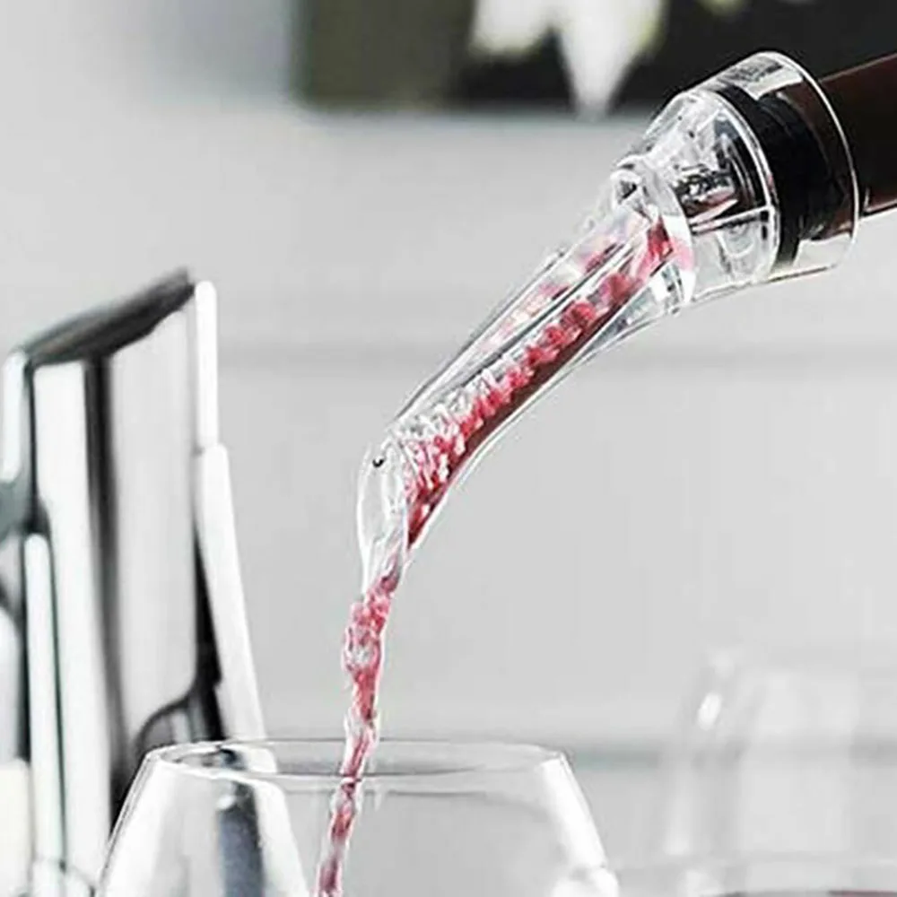 Red Wine Bottle Aerator Decanter Aerating Pourer Spout Bar Accessory Set nf