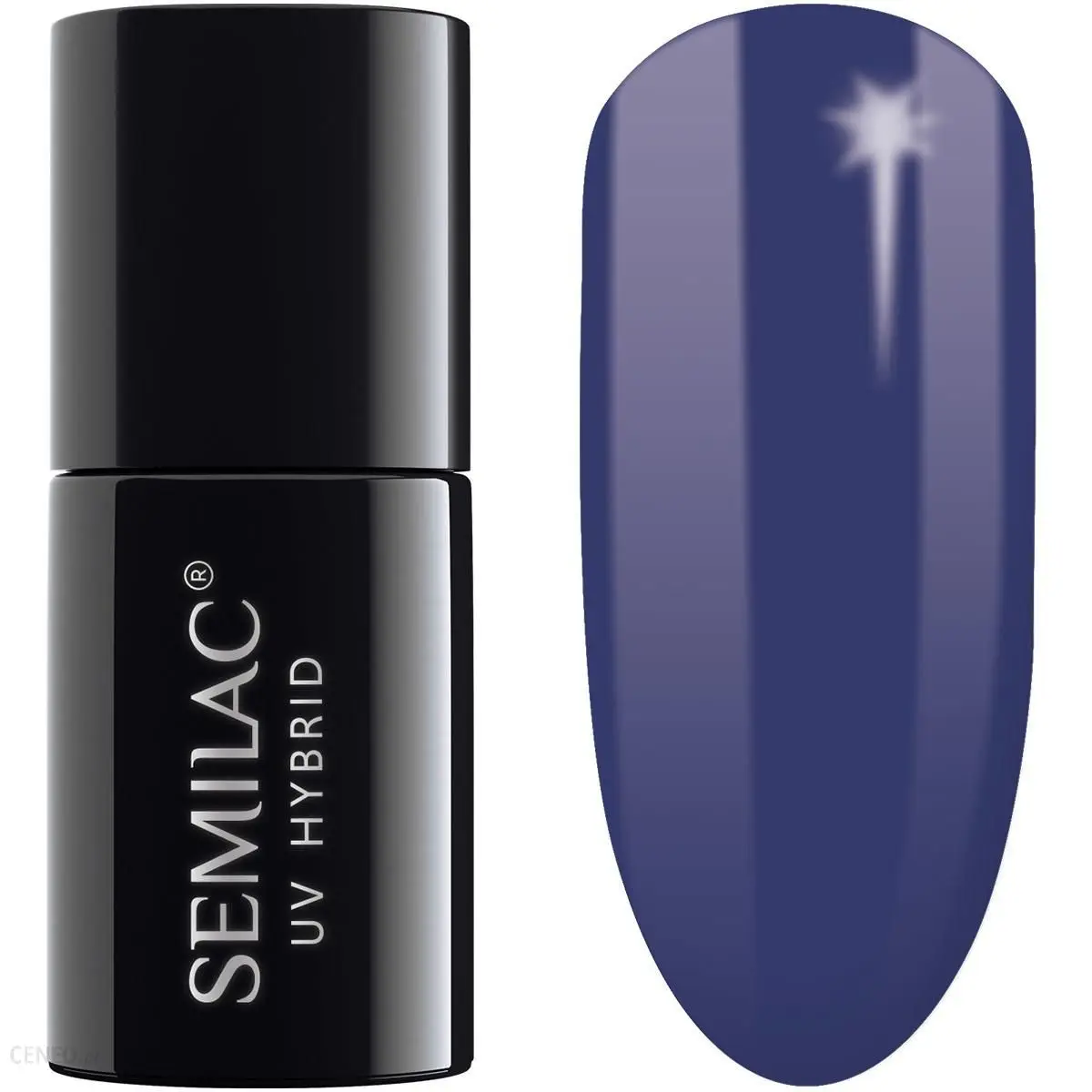 Semilac Cobalt 018 semi-permanent coverage, UV hybrid nail polish texture Gel