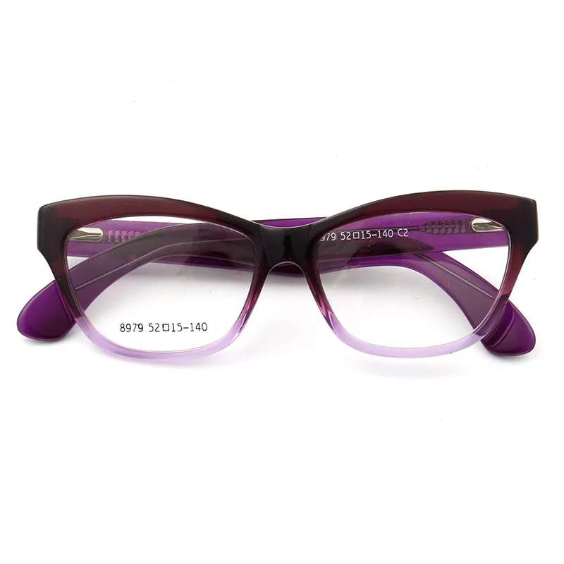 Retro Women Cat Eye Eyeglass Frames for Women Square Optical Glasses Frames Full Rim Spectacles Prescription Eyewear Red Purple