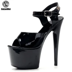 17CM High Heel Ankle Strap Pole Dancing Lap Dancer Shoes Size36-43