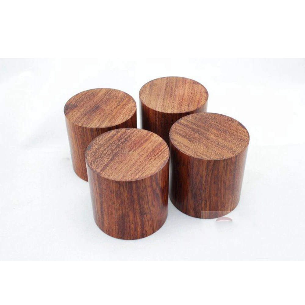 

4PCS Rosewood HiFi Audio Speakers Amplifier Chassis Anti-shock Shock Absorber Foot Feet Pads Vibration Absorption Stands 45*45mm