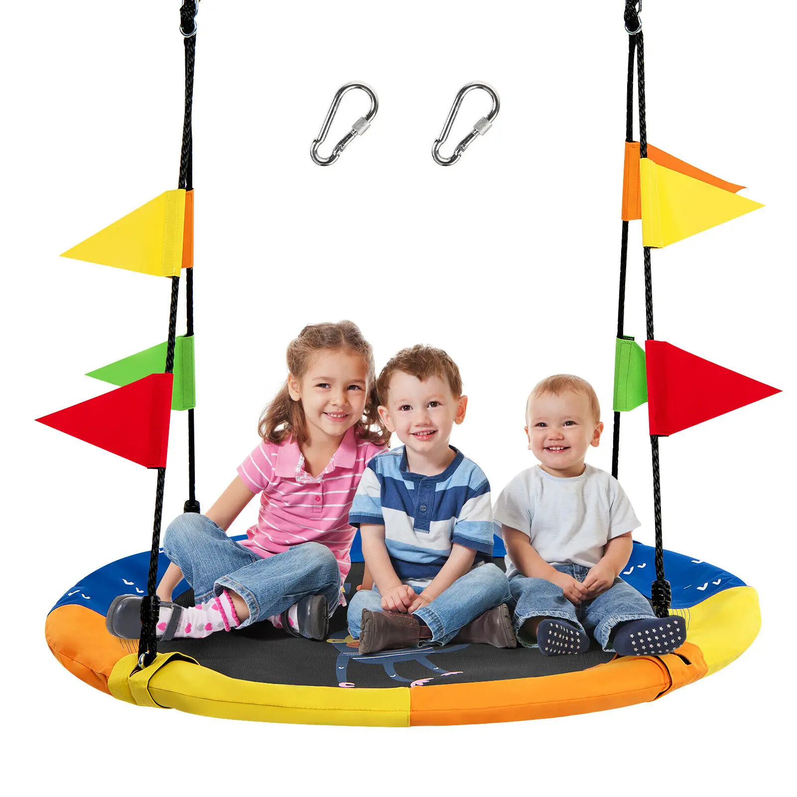 

Goplus 40" Flying Saucer Tree Swing Indoor Outdoor Swing w/Hanging Straps Monkey