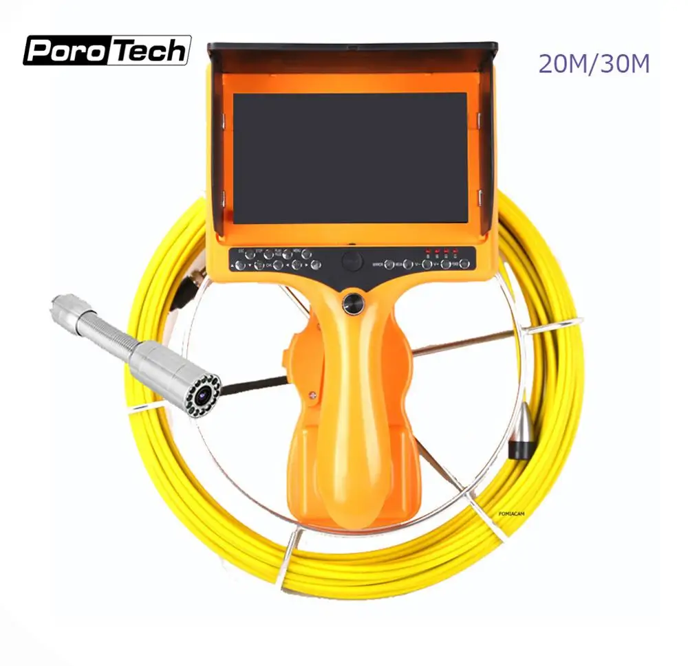 

Handheld Sewer Camera with Distance Counter and DVR Portable Endoscope Inspection Camera 7DH 20M/65FT Cable 7inch 1000TVL