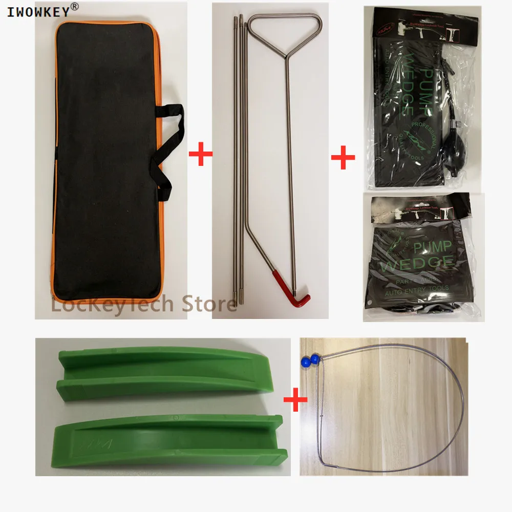 Clé universelle d'ouverture d'urgence de porte de voiture, clé de déverrouillage perdu Kit d'outils d'ouverture pompe à Air pièces de style automobile accessoires de voiture 9 pièces