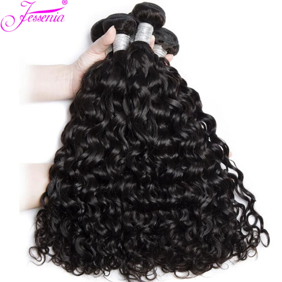 Water Wave Bundles Human Hair Bundles Brazilian Weaving 26 28 30 32 Inch Natural Wet And Wavy Remy Raw Virgin Hair 100% Human