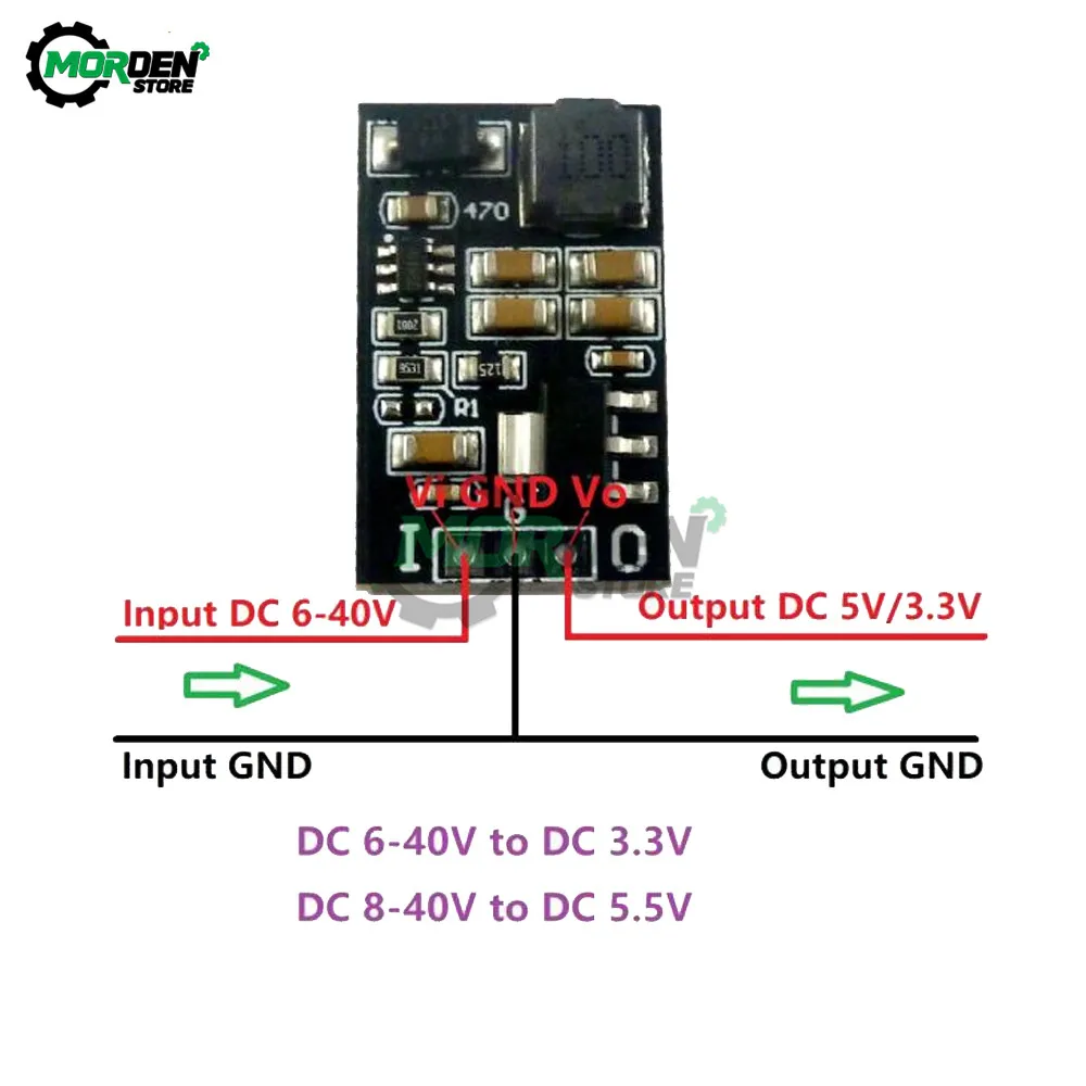 2x 5W DC 6-40V to 3.3V 5V DC-DC Buck Converter Moudle Low Noise 2 in 1 LDO Linear Regulators Module replace AMS1117 LM317 7805