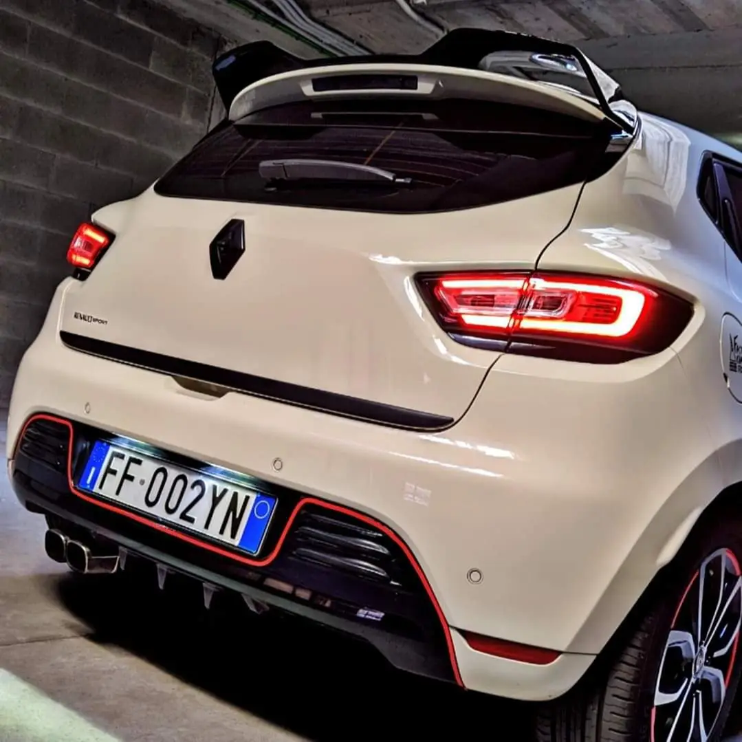 Renault Clio 4 RS V Cup Spoiler 2012-2020 Plastic, Clio 4 Rear Windbreaker 2012 - 2019 HB Clio Plastic Spoiler