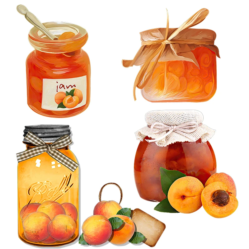 Three Ratels CHT33 Delicious yellow peach jam color sticker kitchen decoration waterproof self pasting