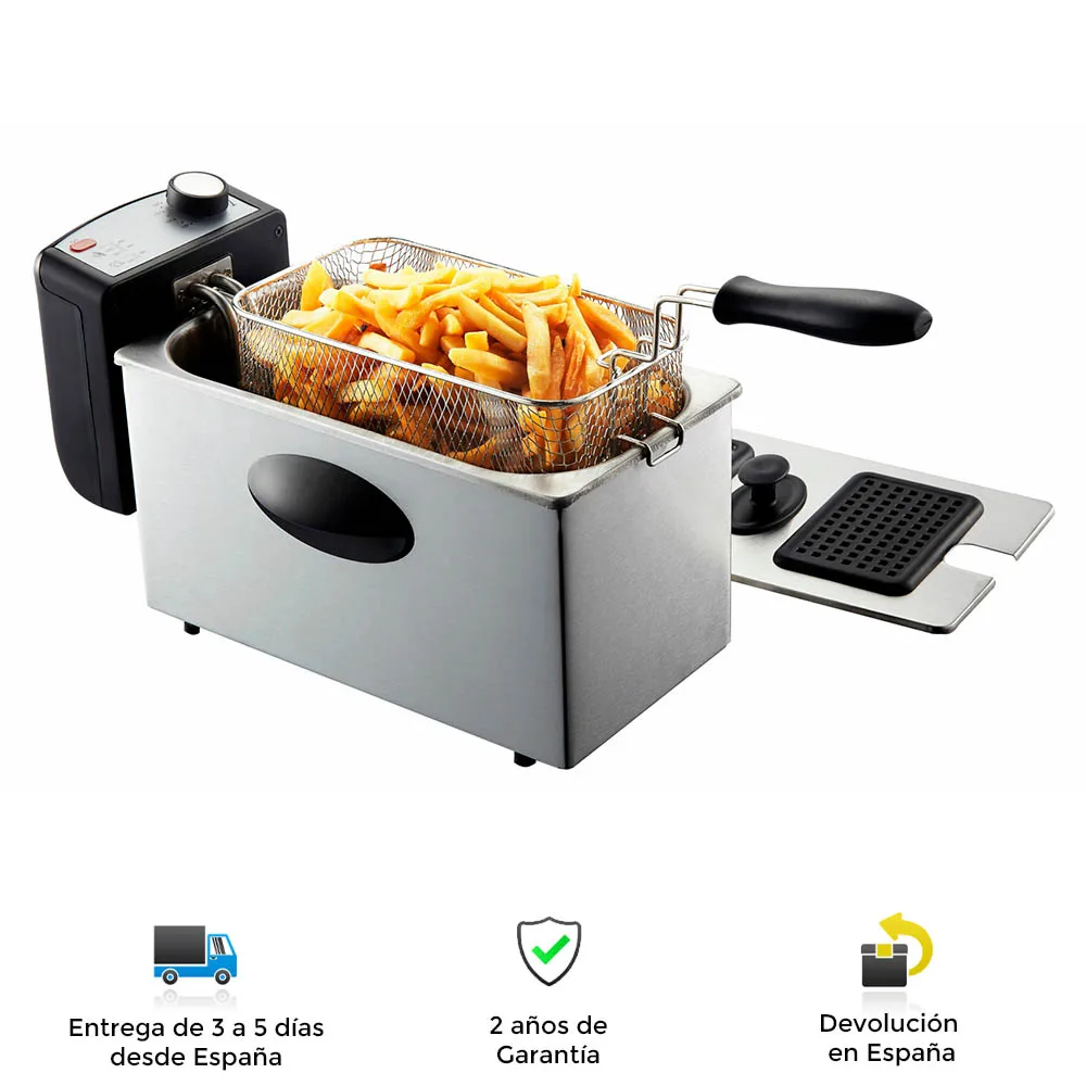 Sogo electric fryer, stainless steel, fast, powerful, portable, clean, safe, thermostat, basket, Fryer, electric fryer