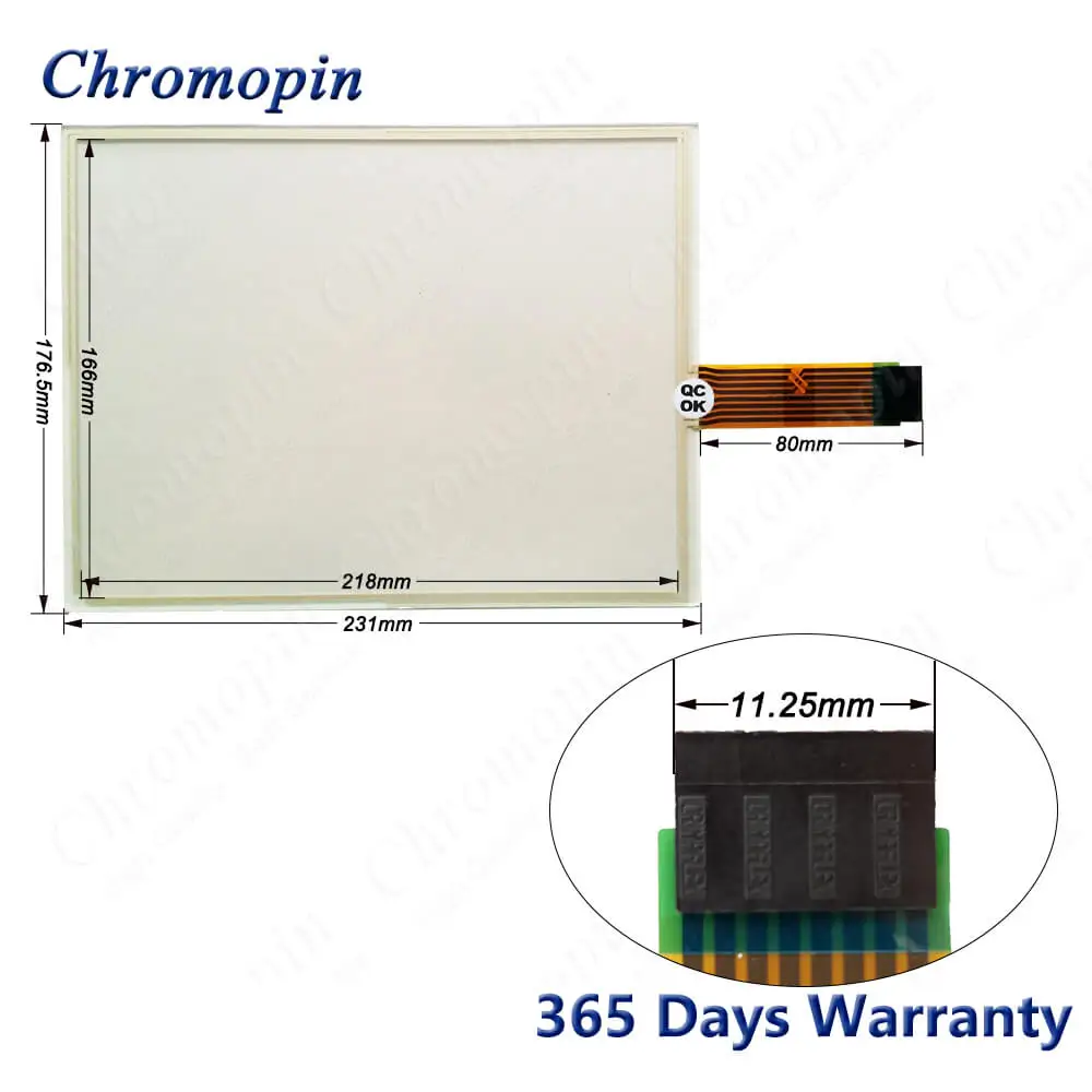 Imagem -02 - Digitador de Vidro do Painel da Tela de Toque para 2711p-rdt10cm 2711p-rbt10 Touchpad com Sobreposição Película Protetora 2711p-rdt10c