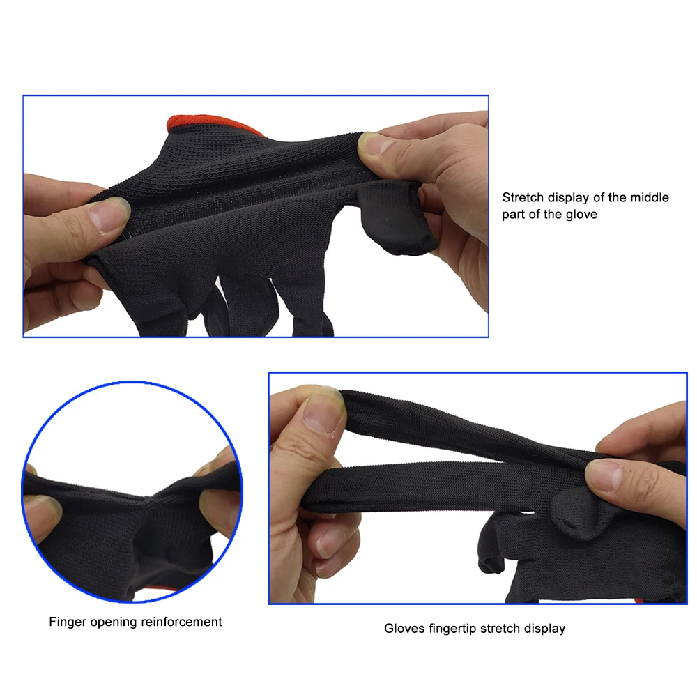 1/2/3 Pair Black Inspection Nylon Work Gloves Male Female Serving Waiters Drivers Jewelry Glove Car Film Construction Gloves D08