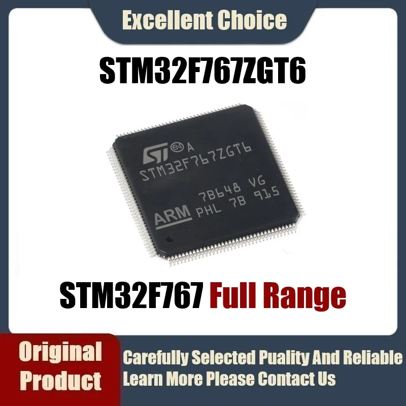 (1-5Pcs/Lot) Original Genuine SMD STM32F767ZGT6 STM32F767 ZGT6 Package LQFP-144 216MHz 1MB Microcontroller MCU