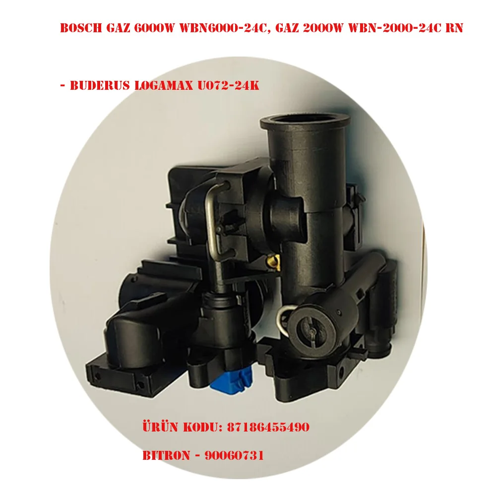 Bosch wbn 6000 & buderus u072 bloco para buderus dhw gb062 válvula de três vias 87186455490