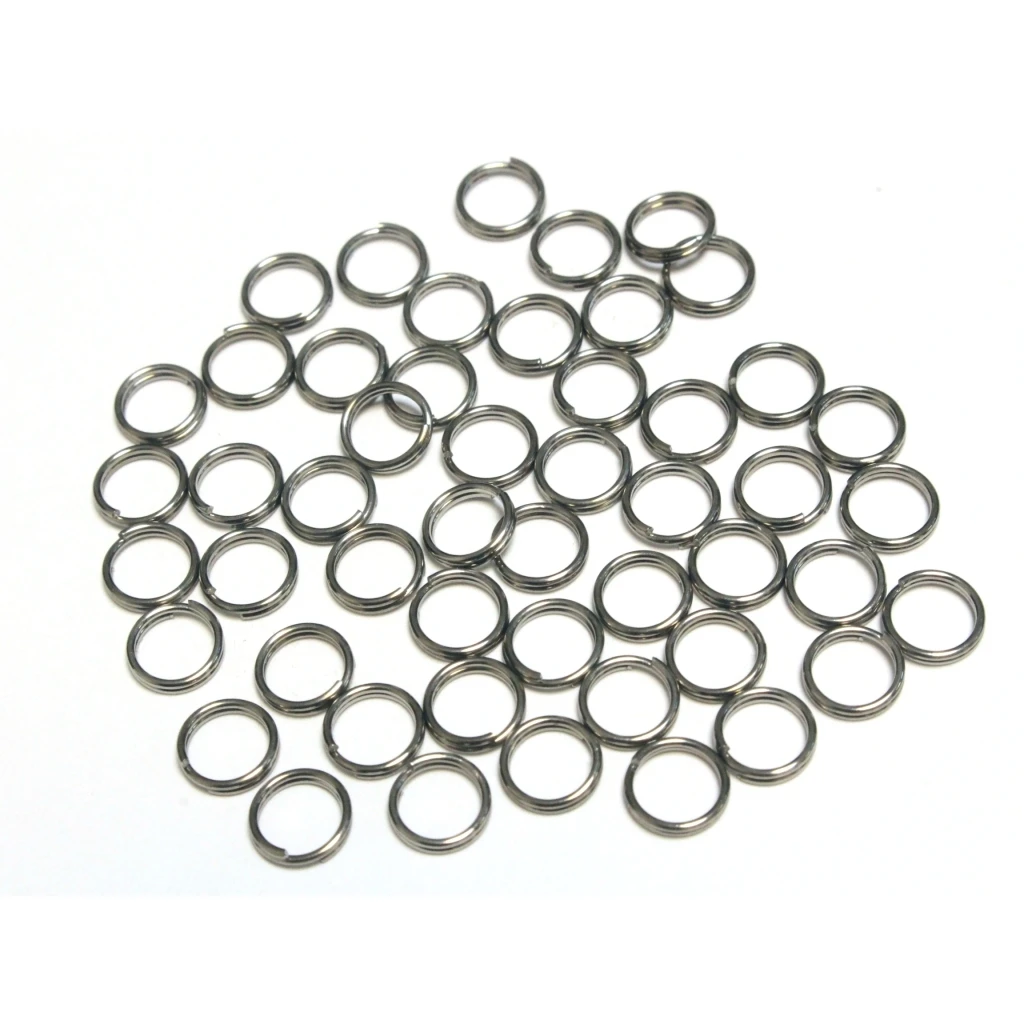 6mm 7mm 8mm 50 pcs Stainless Steel Split Rings for Blank Lures Crankbait Hard Bait 50 For Each Pack Bass Walleye Fishing UPR