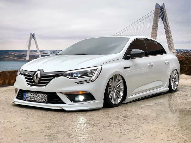 Renault Megane 4 için 2016-2020 Ön Tampon Dudak Abt Style Ön Tampon Etek Abs Plastik