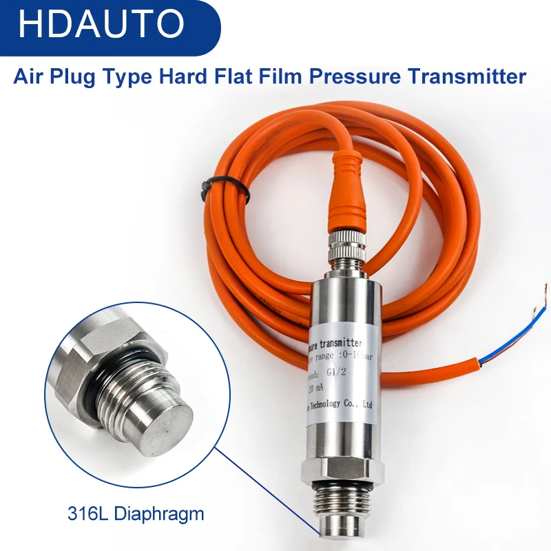 Flat film Pressure Transmitter Anti-blocking Cavityless Sanitary Pressure Sensor Measuring Mud Building Concrete