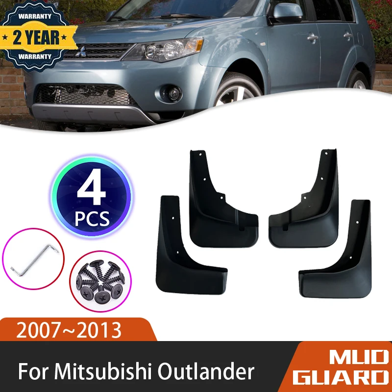 

Auto Mudguard For Mitsubishi Outlander MK2 CW ZG ZH 2007~2013 Fender Splash Flap Wheel Arch Pads 4-Piece Set Of Car Accessories