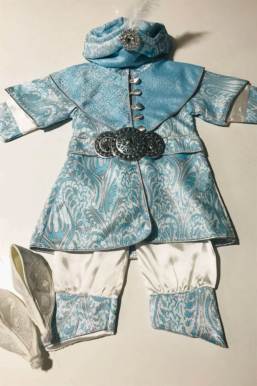 Blue Baby Prince Circumcision Mevlit Gown