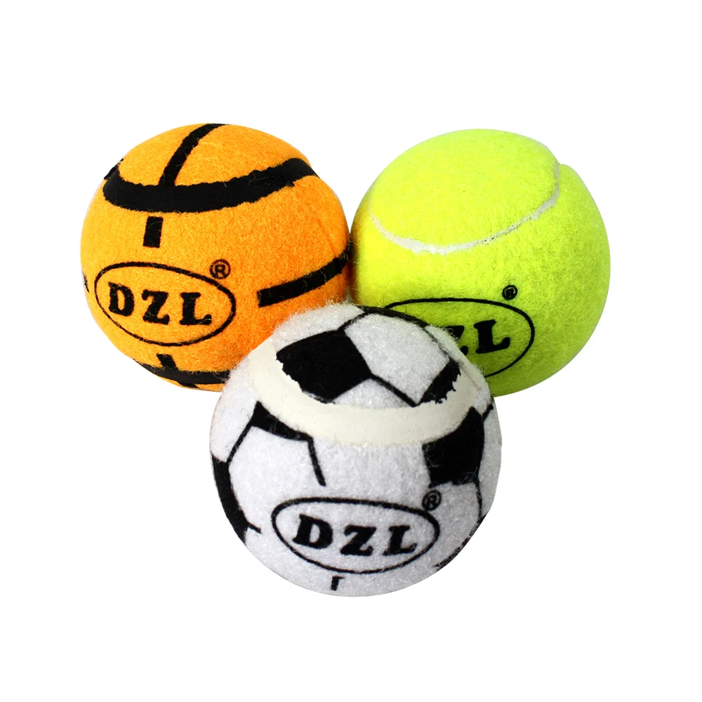 SMELL & SMILE 2pack Dog Toy Balls Durable Tennis Practice Balls Dog Balls Indestructible Rubber Toss Stick Dog Toy Random Color